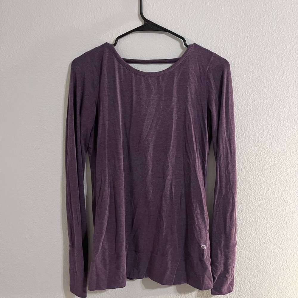 Purple long sleeve athletic shirt (women’s x-small)